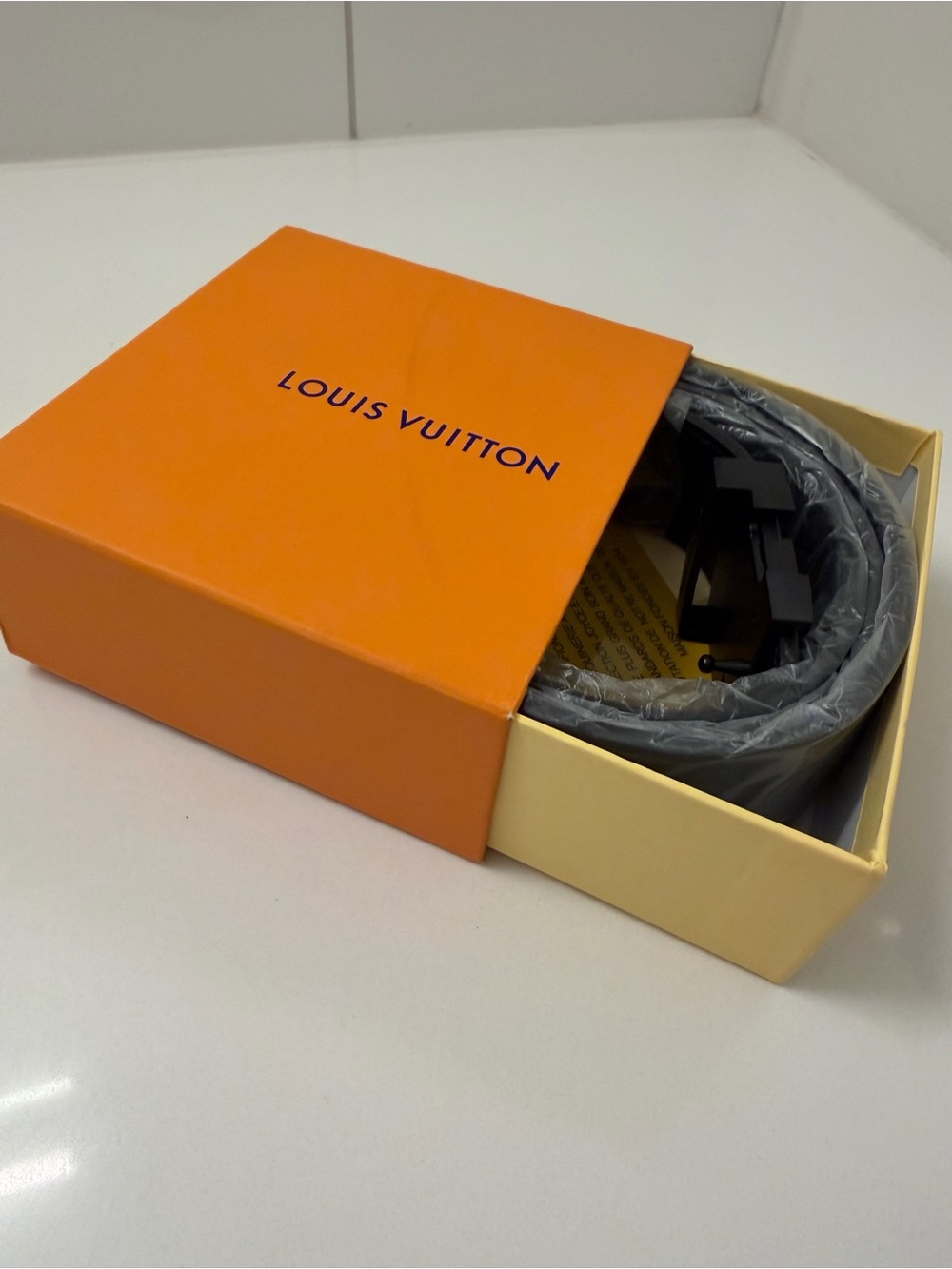 Louis Vuitton Black Monogram Eclipse LV Initiales Belt - Picture 2 of 10